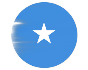round shape of somalia flag with paint strokes on transparent background