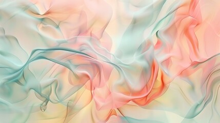 Obraz premium Abstract Swirling Textiles in Soft Pastel Hues Capturing Movement and Light