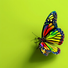Obraz premium Striking 3D Butterfly with Bold Contrasting Colors