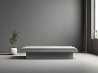 simple and minimal Trendy Empty Podium Design For product Display	