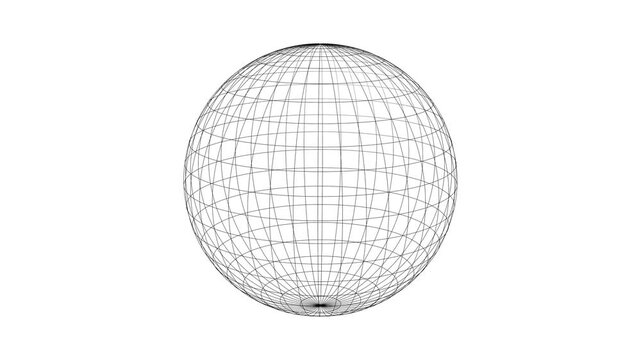 Esfera Giratoria Sobre Fondo Blanco