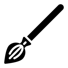 broomstick icon in glyph solid black fill style