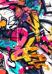 Various sorts of abstract art. Doodle art. Digital graffiti. Post-graffiti. Illustrations with lines, strokes, textures and doodles. Expressionist artwork. Abstract expressionism aesthetic. Posters