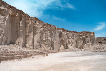 natural rock wall on the sillar route in arequipa