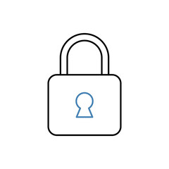 unlock concept line icon. Simple element illustration. unlock concept outline symbol design.