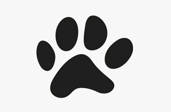 recommend clip art: A graffiti pet's paw sign sprayed on a white background isolated