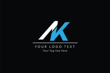 Modern letters AK, A&K Logo Design Template Vector KA monogram.