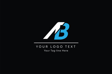 AB, BA abstract letters logo monogram