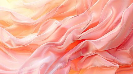 Fototapeta premium Soft Peach Fuzz Silk Texture Creating a Modern Abstract Background for Contemporary Designs