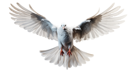 Flying pigeon transparent background.