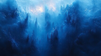  Abstract Blue Glitch Background 