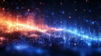 Fototapeta premium Abstract Blue Glitch Background 