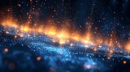 Fototapeta premium Abstract Blue Glitch Background 