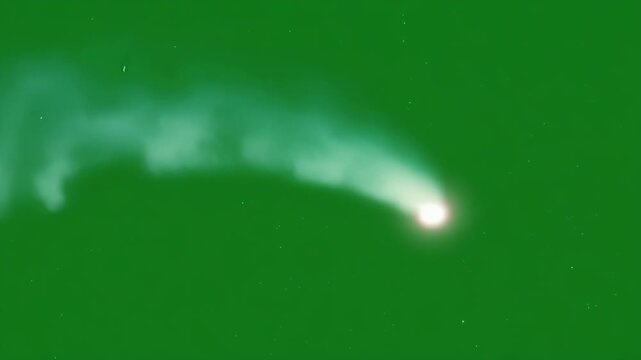 Its as if the comets are painting the night sky with their brilliant tails leaving a trail of ethereal beauty. Green screen chromakey