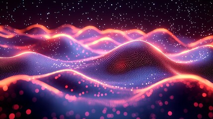 Obraz premium Abstract Digital Landscape 