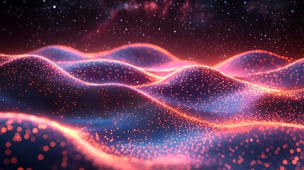 Obraz premium Abstract Digital Landscape 