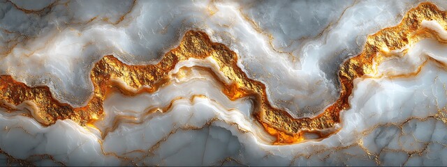 Obraz premium Abstract Marble Texture with Gold and Blue Veins 