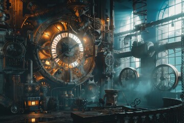 a group of people running around a clock, productivity masterclass offers advanced techniques for optimizing workflow