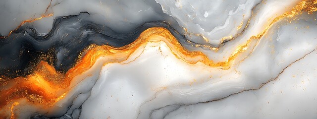 Obraz premium Abstract Marble Texture with Gold and Blue Veins 