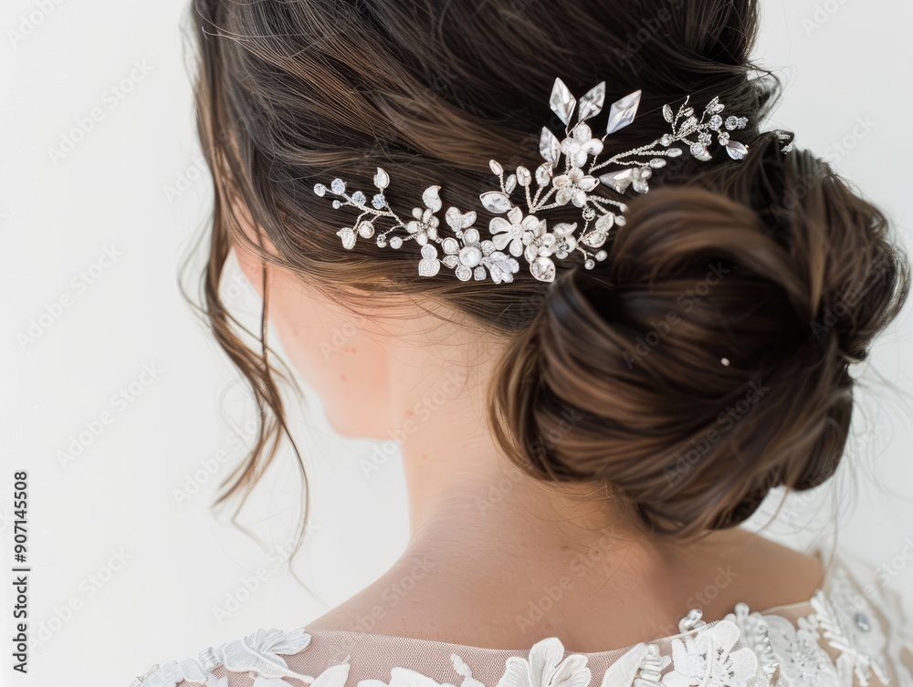 Wall mural portrait of a bride