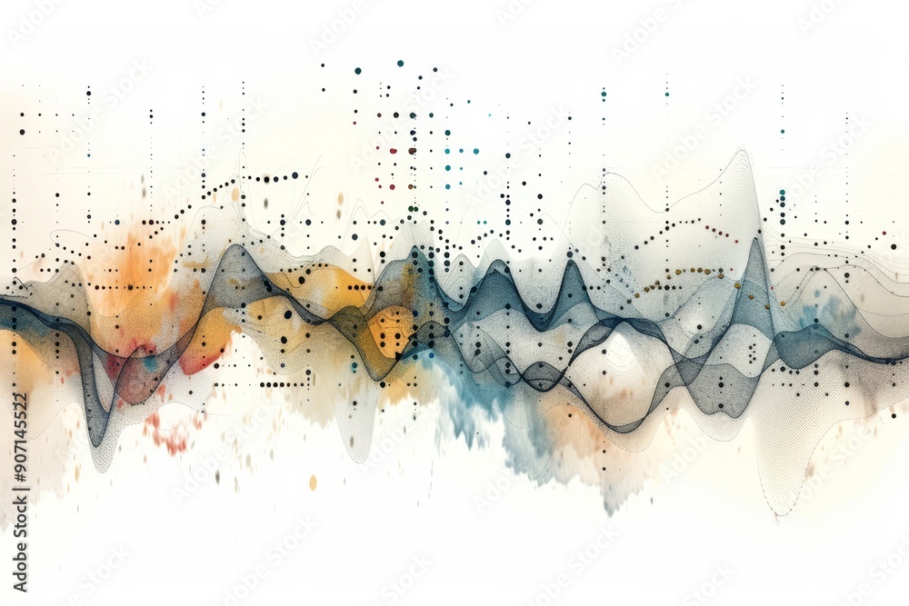 Leinwandbilder a city with lots of lights and buildings, Scatter plots mapping out correlations between variables
