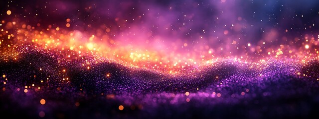 Fototapeta premium Abstract Purple and Gold Bokeh Background 