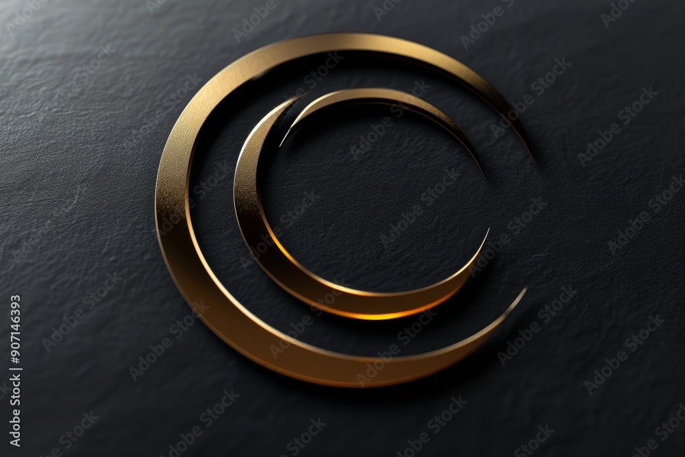 Aufkleber a gold spiral logo on a black background, a computer screen with a bunch of different items on it, sleek and modern logo design in PNG format