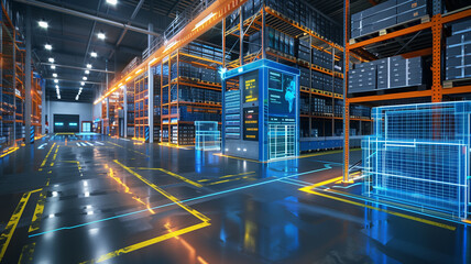 Smart warehouse with augmented reality and virtual reality technology