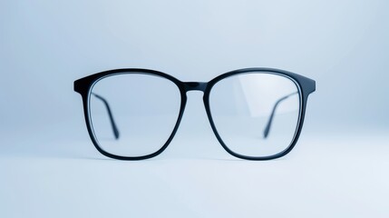 Fototapeta premium Modern reading glasses with a sophisticated design, isolated background, ideal for advertisements with plenty of room for text