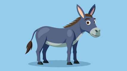 Cartoon donkey vector art illustration