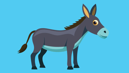 Cartoon donkey vector art illustration