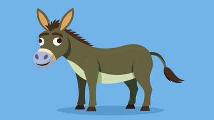 Cartoon donkey vector art illustration