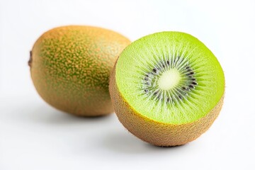 Fototapeta premium fruit kiwi isolated on white background, full depth of field, ai