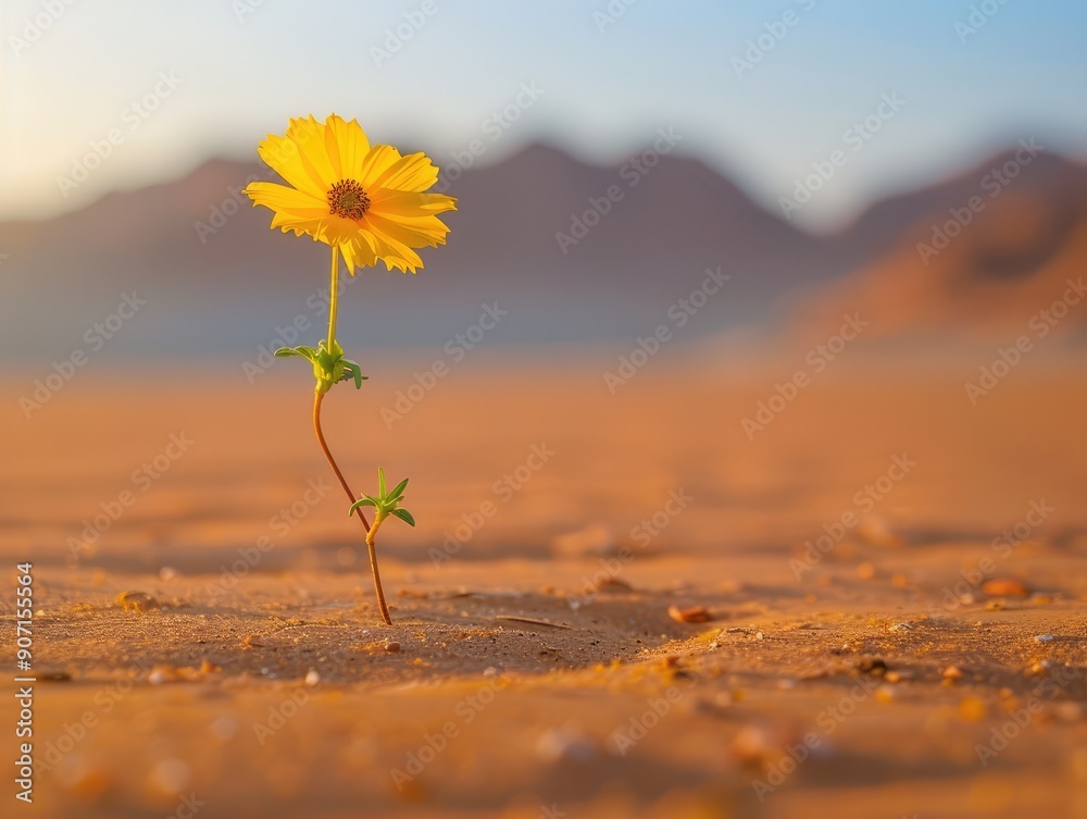 Poster flower in desert