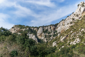 Fototapeta premium Beautiful canyon at Oriented Nature Reserve Cavagrande del Cassibile, Syracuse, Italy.