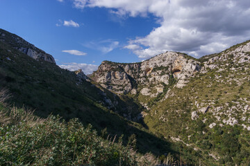 Obraz premium Beautiful canyon at Oriented Nature Reserve Cavagrande del Cassibile, Syracuse, Sicily, Italy