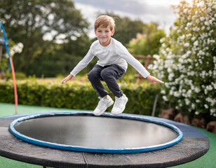 Dziecko na trampolinie