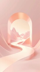 Abstract pink with shiny gold background