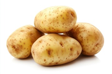 potato, isolated on white background, full depth of field , ai