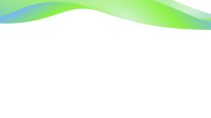 Minimalist green and blue wave background in transparent PNG. Perfect for web design, social media graphics, marketing materials, and professional presentations.