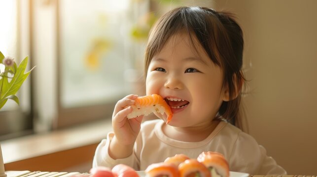 child eating cream