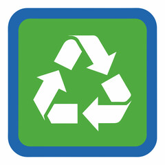 Sustainable Design- Recycle Icon Sign Vector Illustration for Eco-Friendly Projects