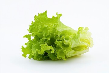 salad, lettuce leaf, isolated on white background, full depth of field, ai