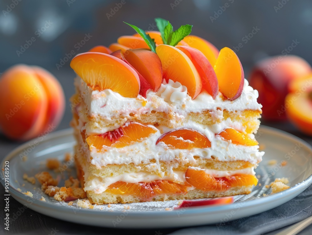 Sticker cake with orange