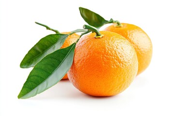 mandarin, tangerine, isolated on white background, full depth of field , ai
