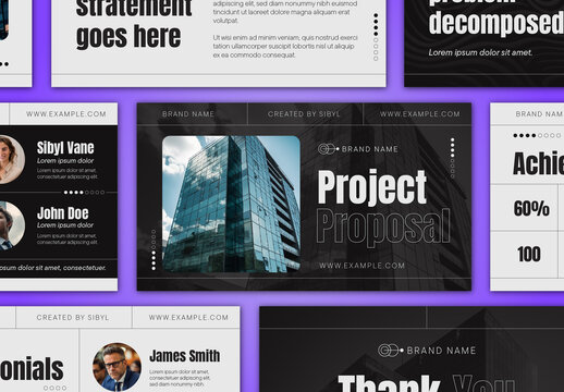 Modern Minimalist Business Project Proposal Presentation