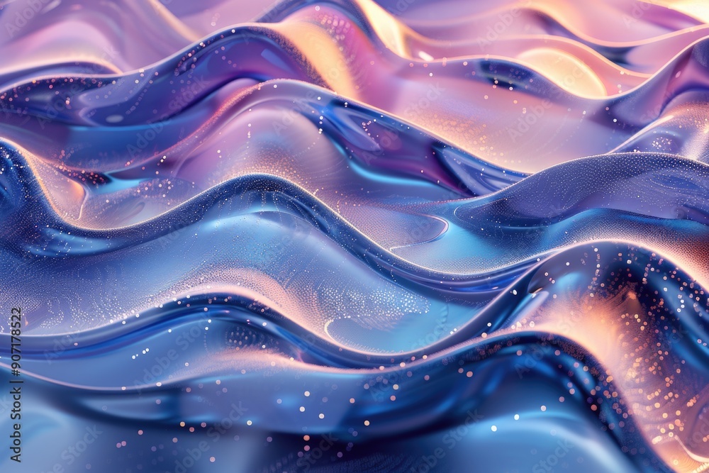 Poster close-up view of a wavy surface with ripples and waves, perfect for ocean or water scenes