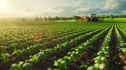 Obraz premium AI in agriculture business optimizing crop yields