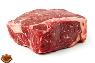 Obraz premium meat, beef, isolated on white background, full depth of field , ai