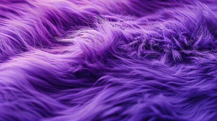 Obraz premium Purple fur texture top view. Purple sheepskin background